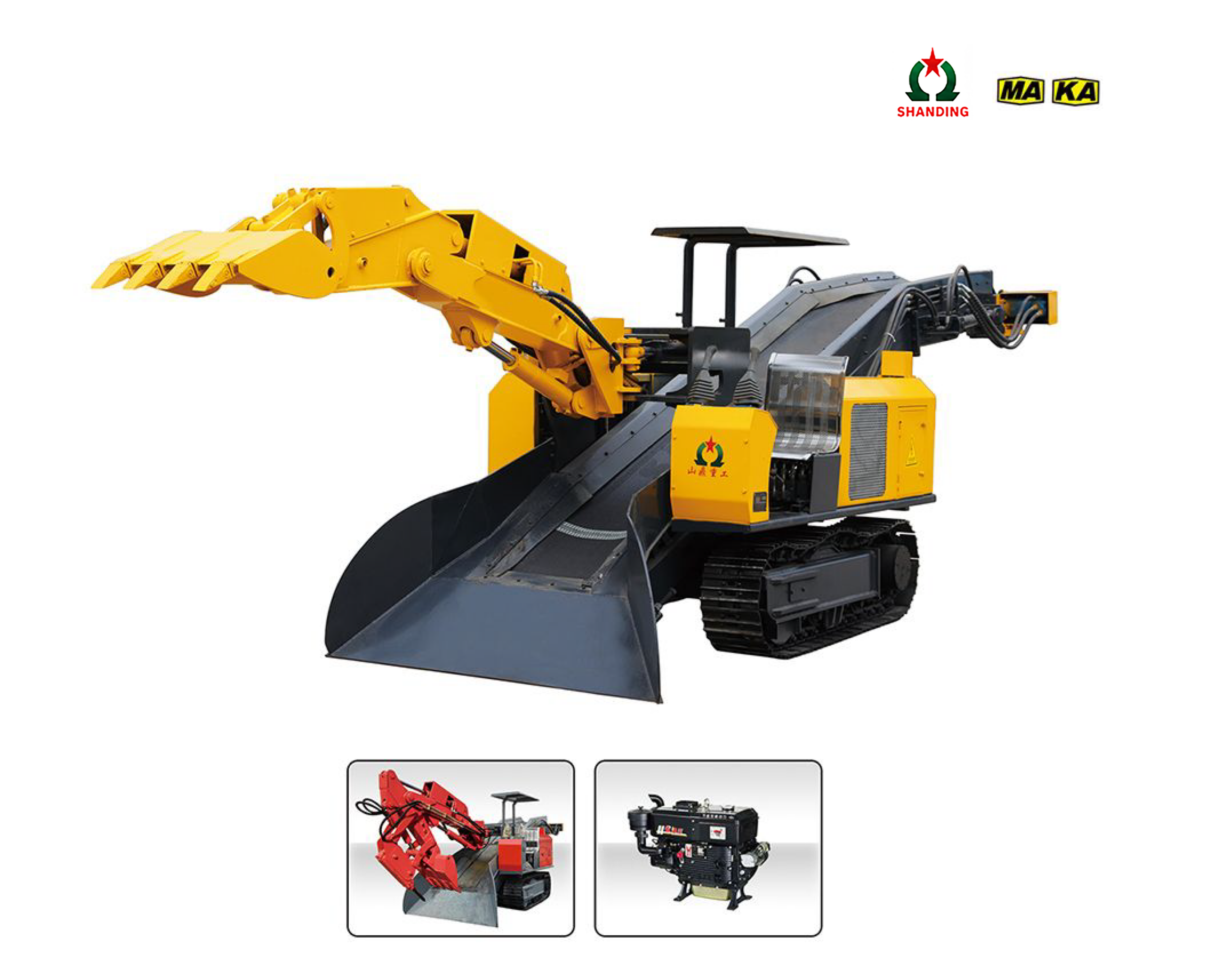 ZWY-60/80 Crawler-Mounted Conveyor Mucking Loader