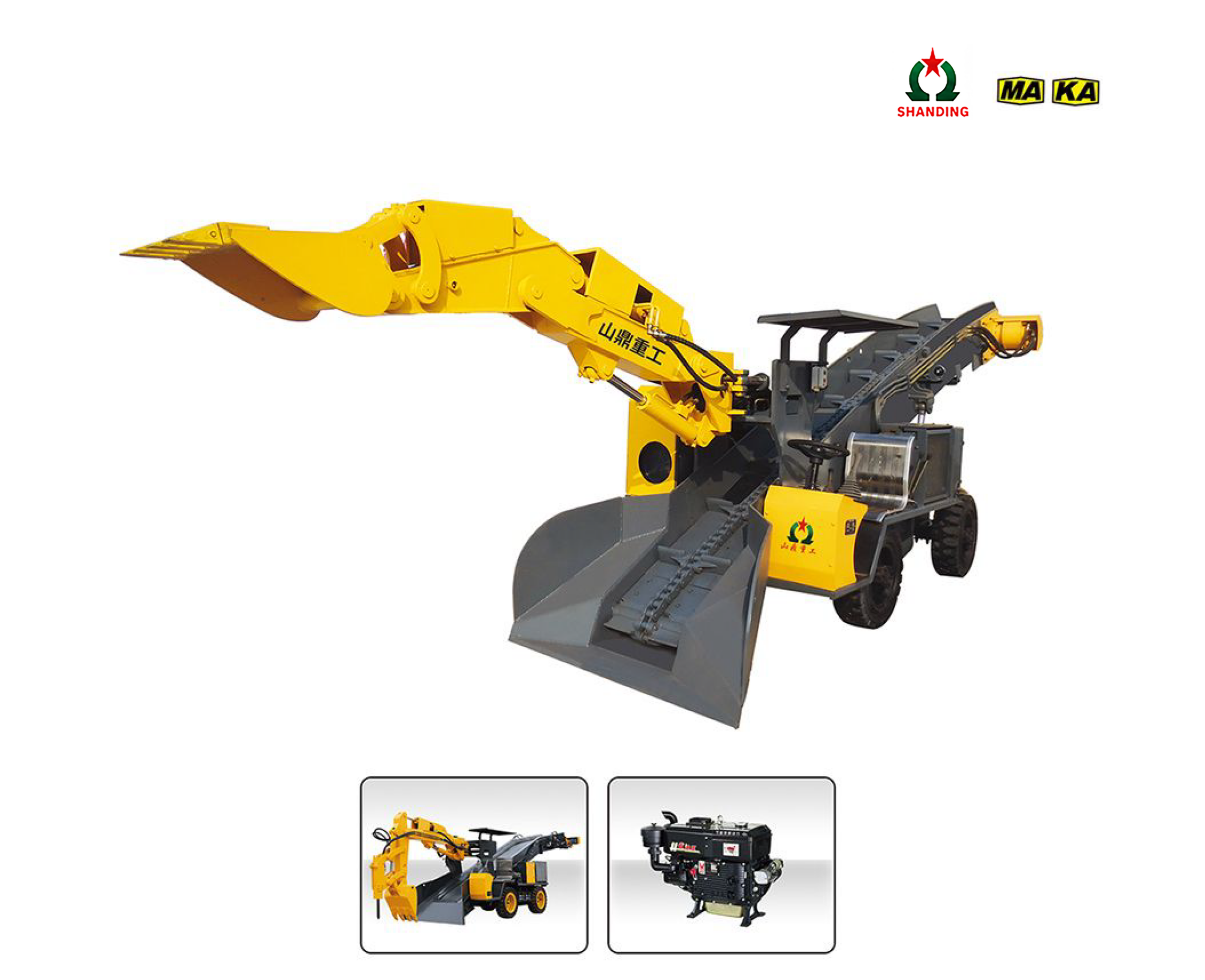 ZWY-60/80 Wheel-Mounted Scraper Mucking Loader